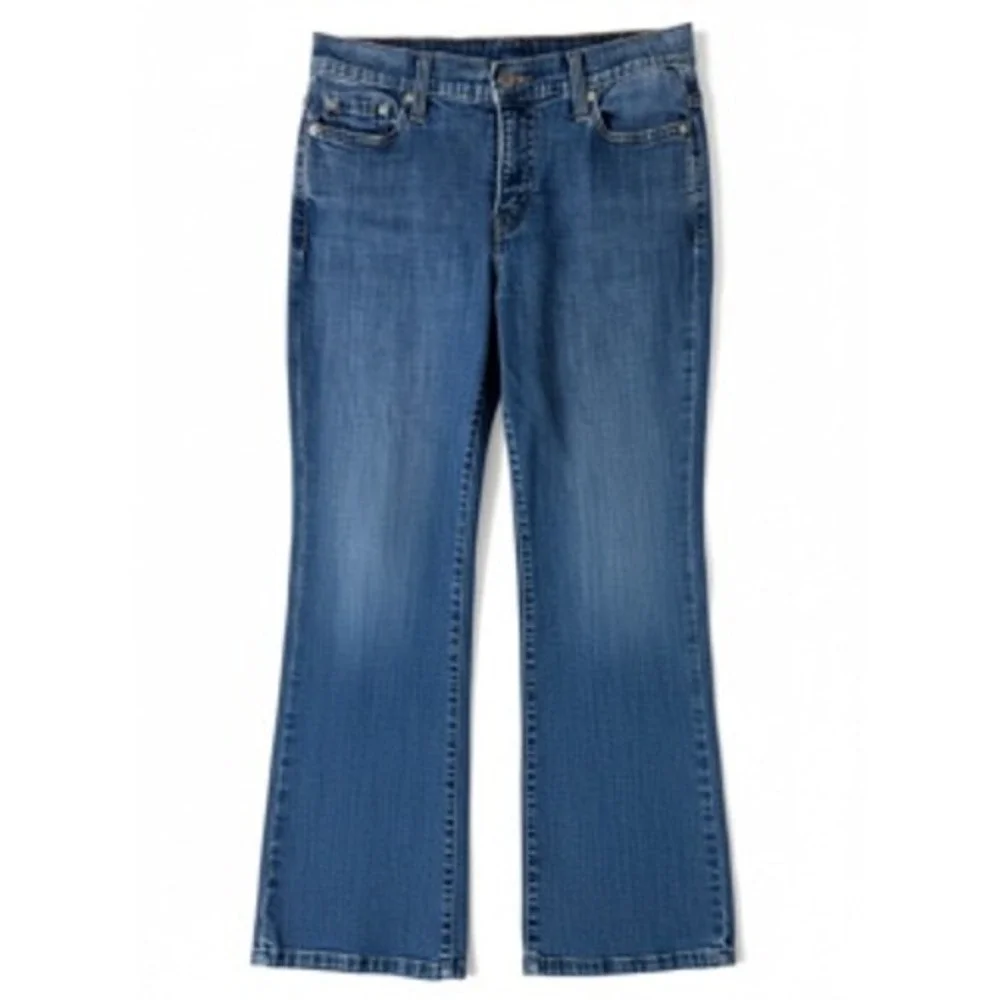 Levis Perfectly Slimming 512 Bootcut Jeans Womens 8 Short Medium Wash Blue Denim